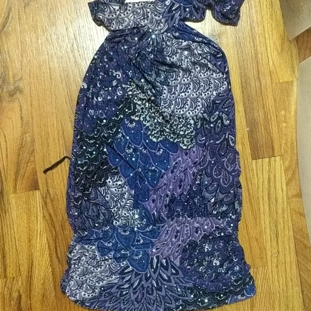 Beautiful purple patterned open back top